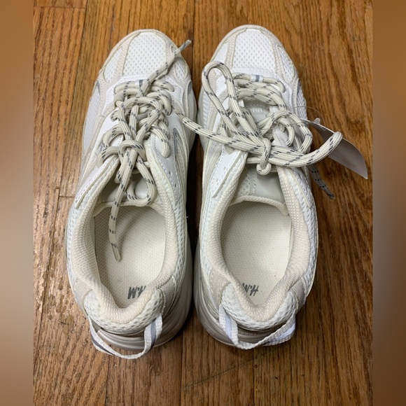 H&M Chunky Mesh Sneakers White & Cream - NWT Size 8 - Picture 4 of 10